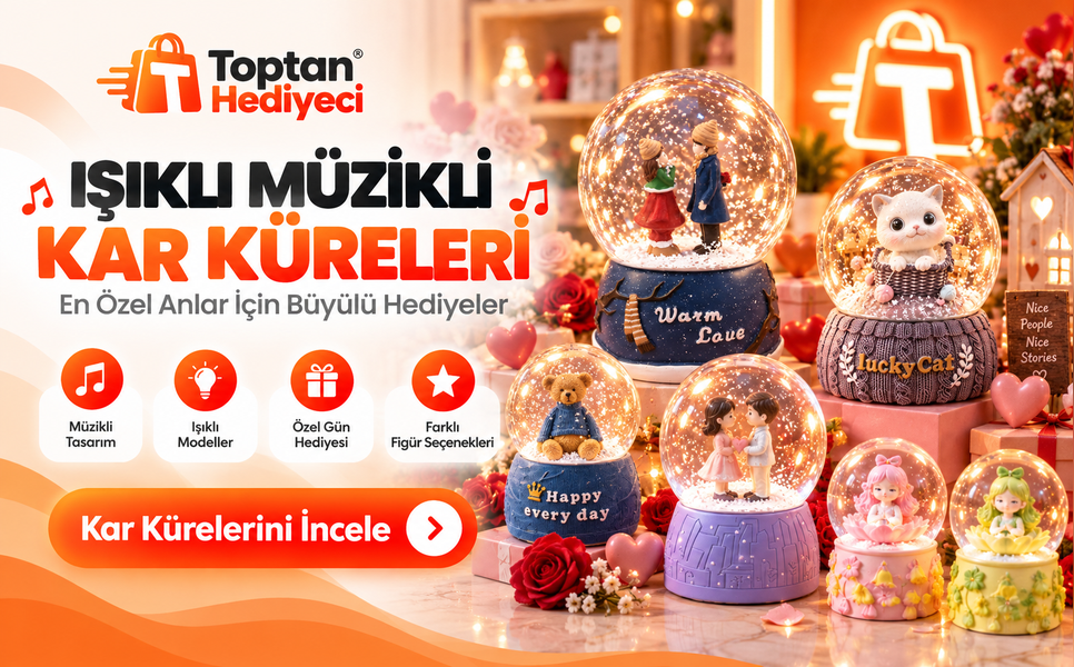 Işıklı Müzikli Kar Küreleri